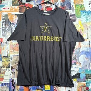 Vanderbilt Commodores League T Shirt Adult 2XL Black College Graphic Tee‎